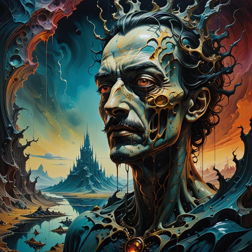 Surreal Dreamscape: Abstract Element in Dali Style