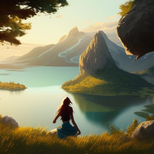 Vast Mountain Vista with Dynamic Lighting