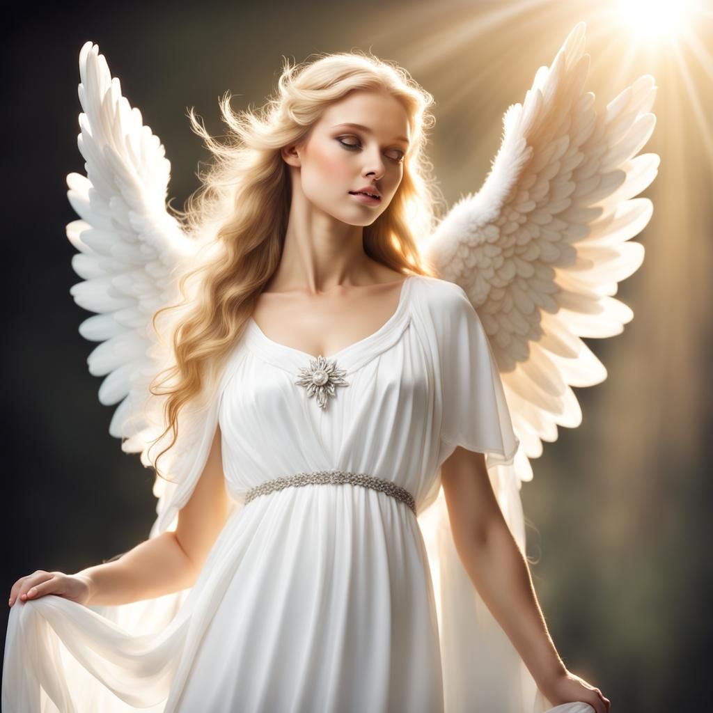 Ethereal Angel in Heavenly Light