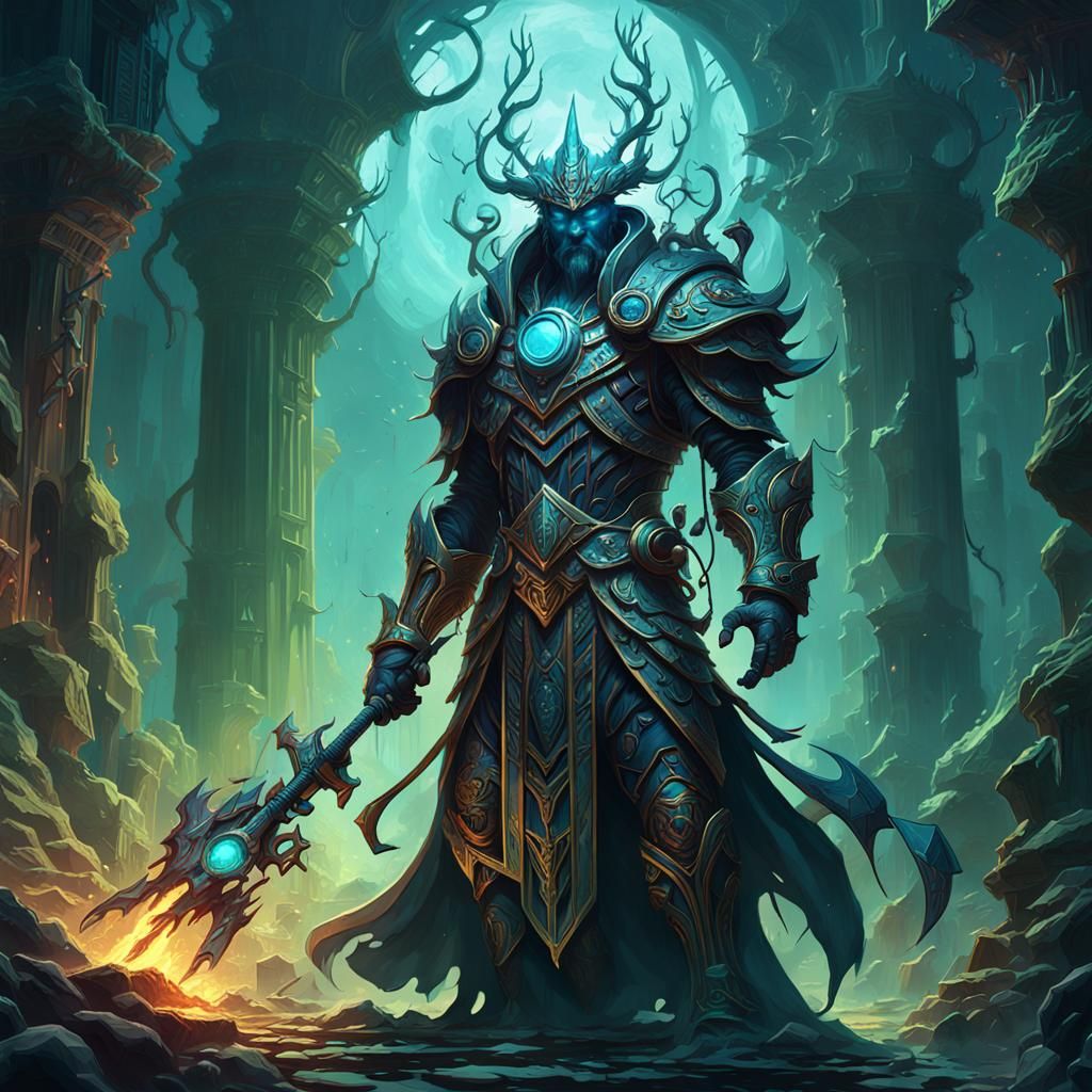 Abstract Abyss with Realistic Lighting in CG Unity Style