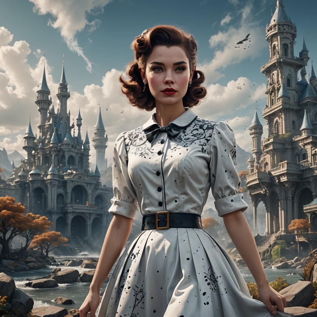 1950s Portrait with Detailed Matte Painting