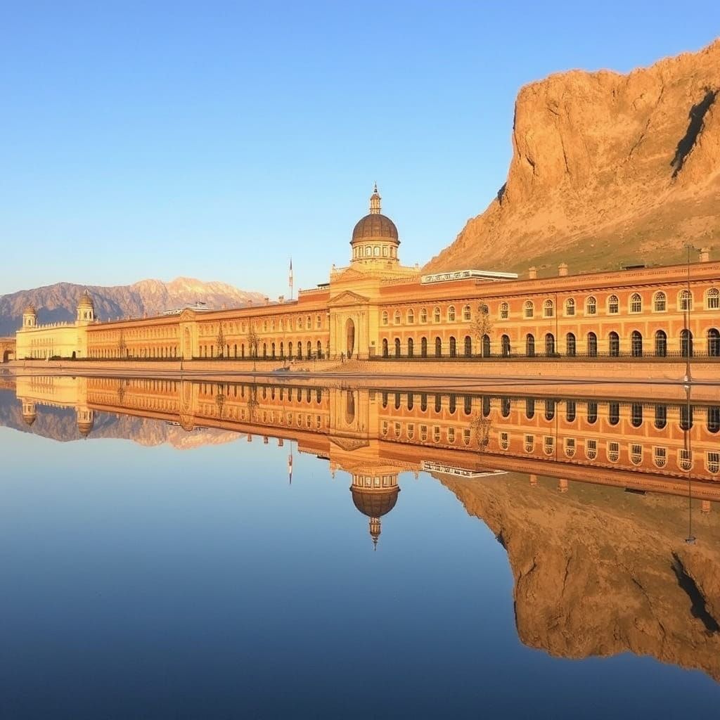 Perfect Reflection of Sky in Water