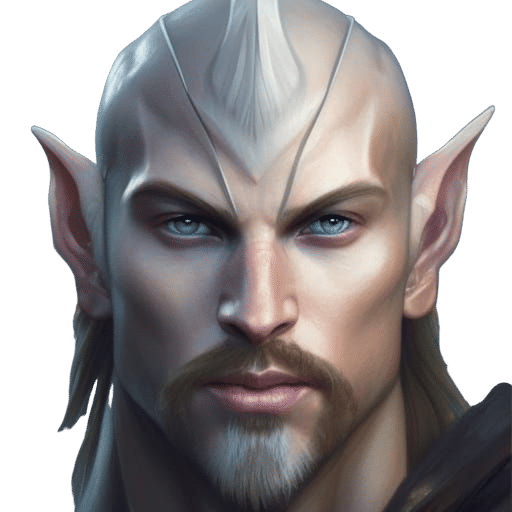 Detailed Portrait of a Pale Elf Warrior