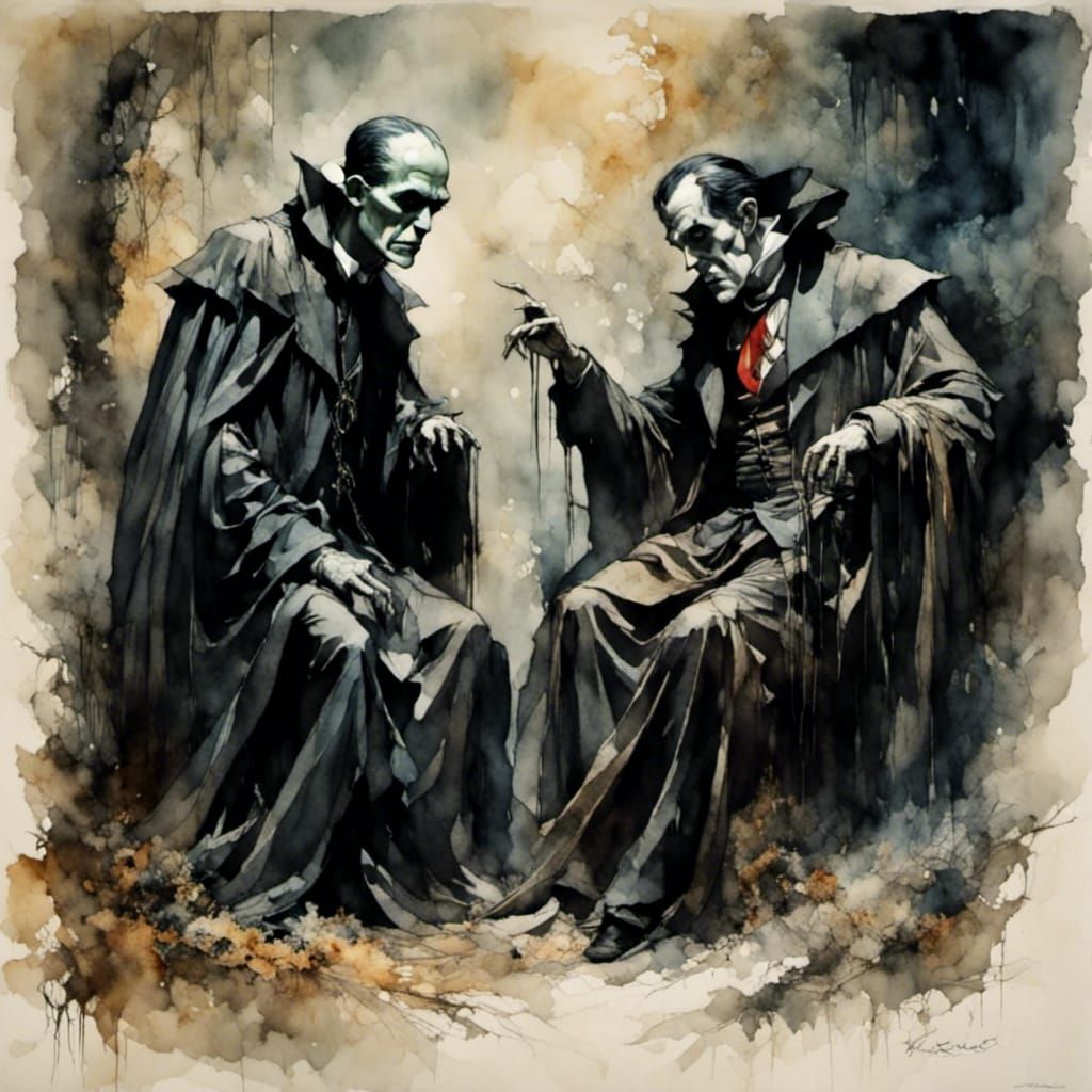Abbot & Costello as Frankenstein and Dracula