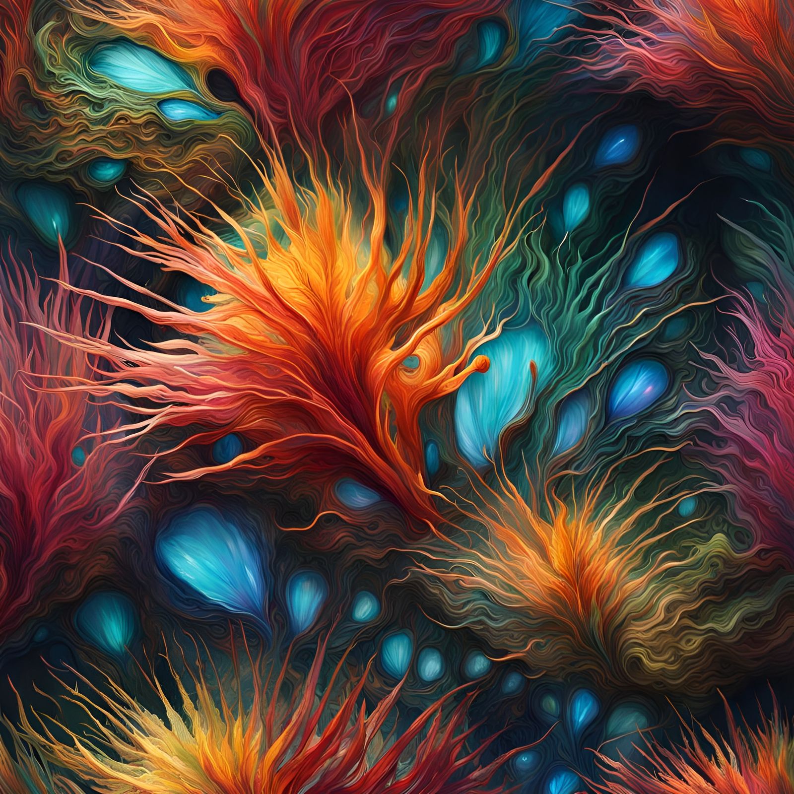 Magnified Colorful Amoeboid in Ultra Realistic Detail