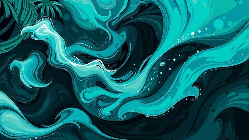 Tropical beaches with glowing turquoise waters