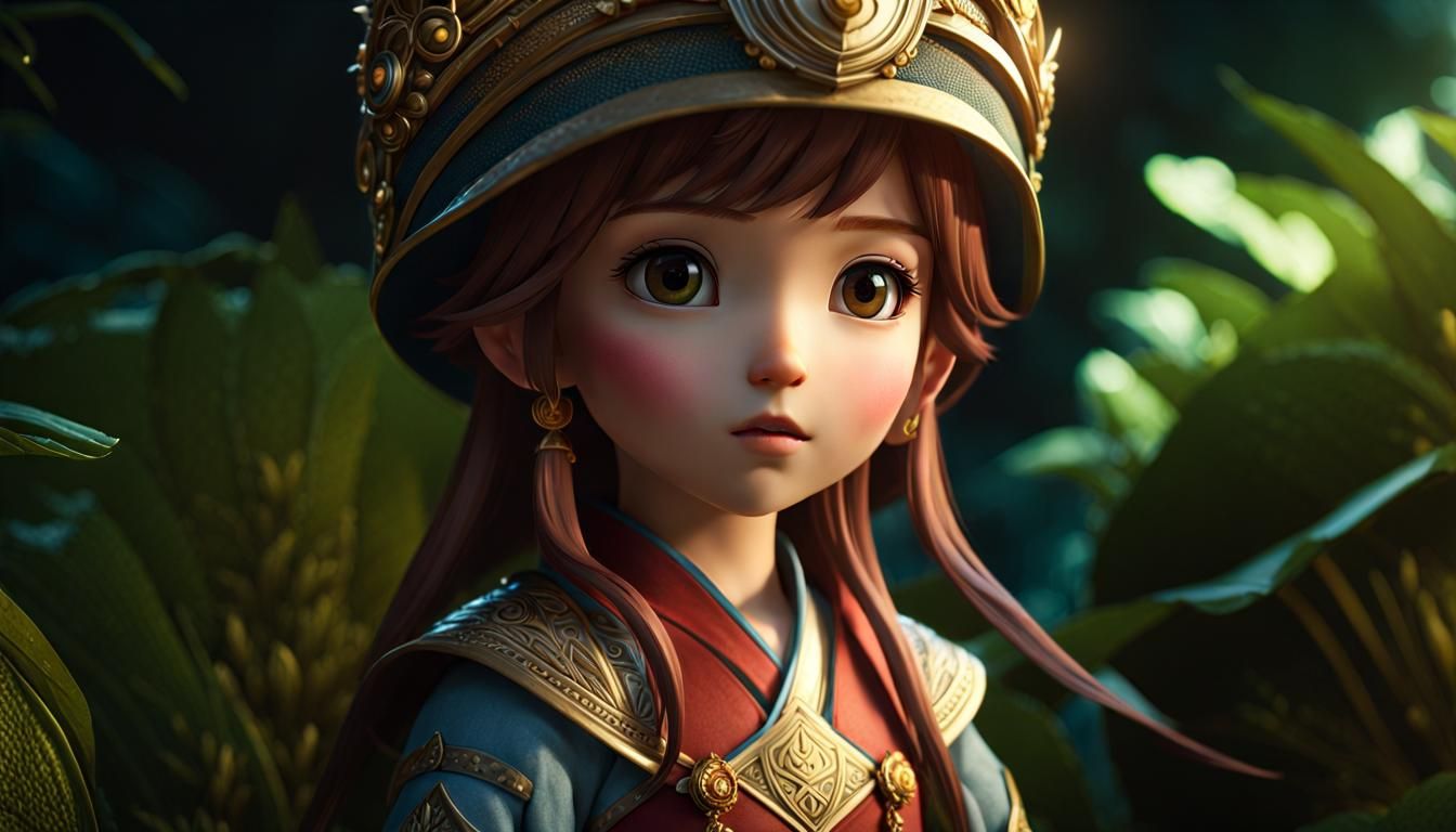 Adorable Chibi Anime Character in Detailed Style