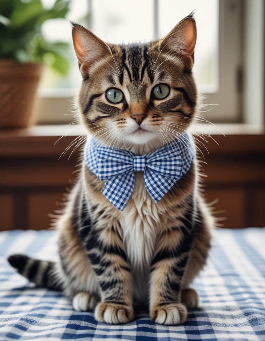 gingham print ribbon