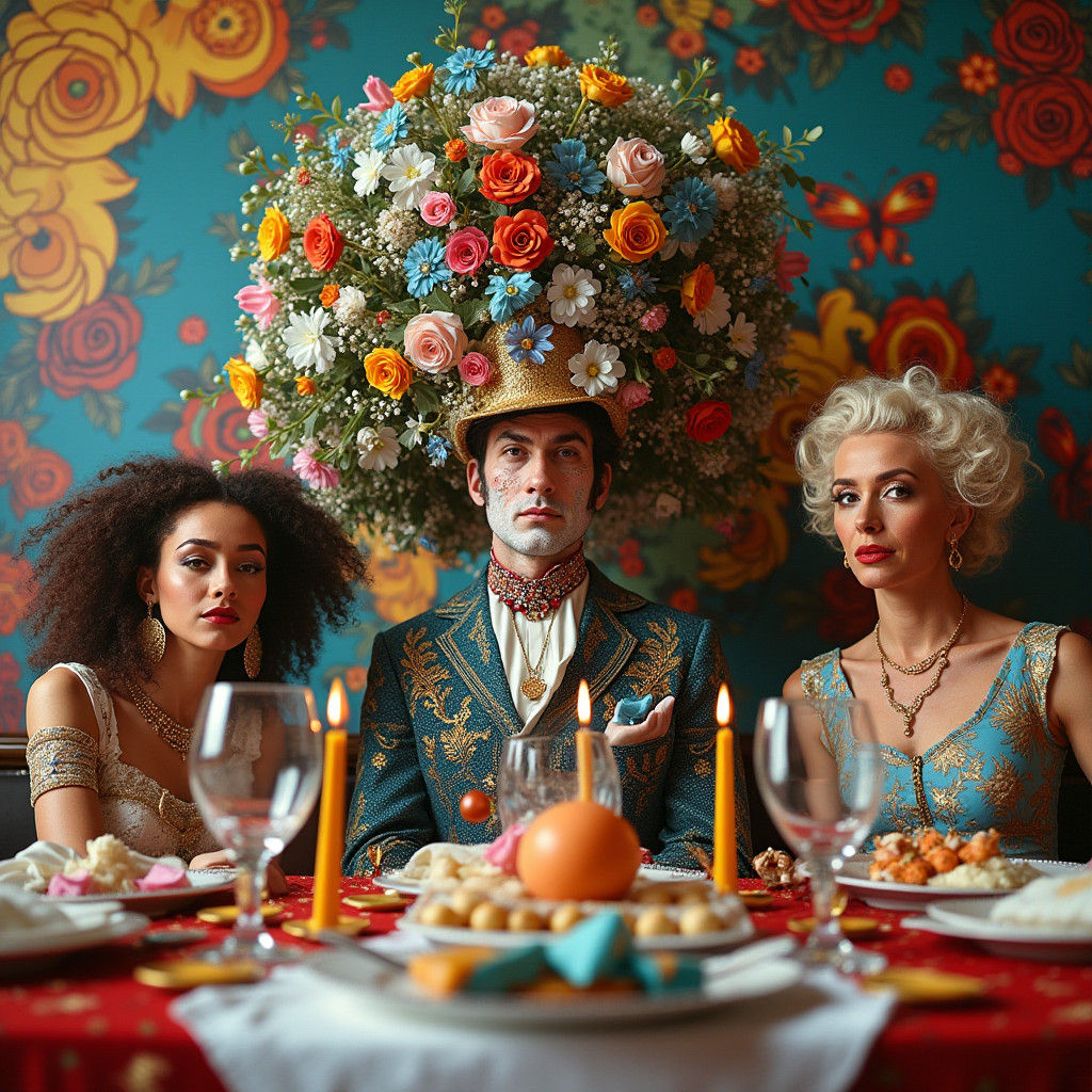 Extravagant Hats Collection in Abstract Psychedelic Design