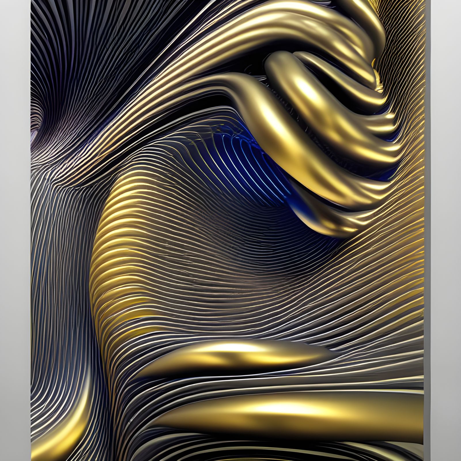 Ultrarealistic 3D Fractals with Gold Accents