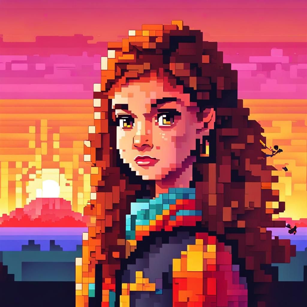 Pixel art portrait