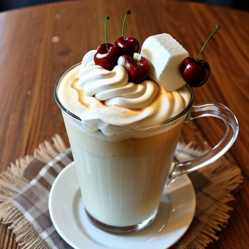 Delicious Root Beer Float with Cherries