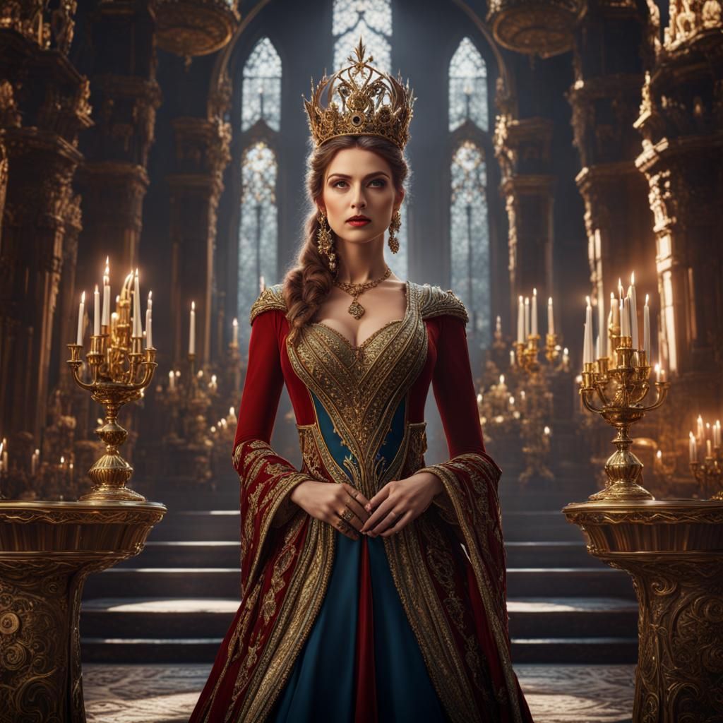Queen in Detailed Fantasy Art, 8K Resolution