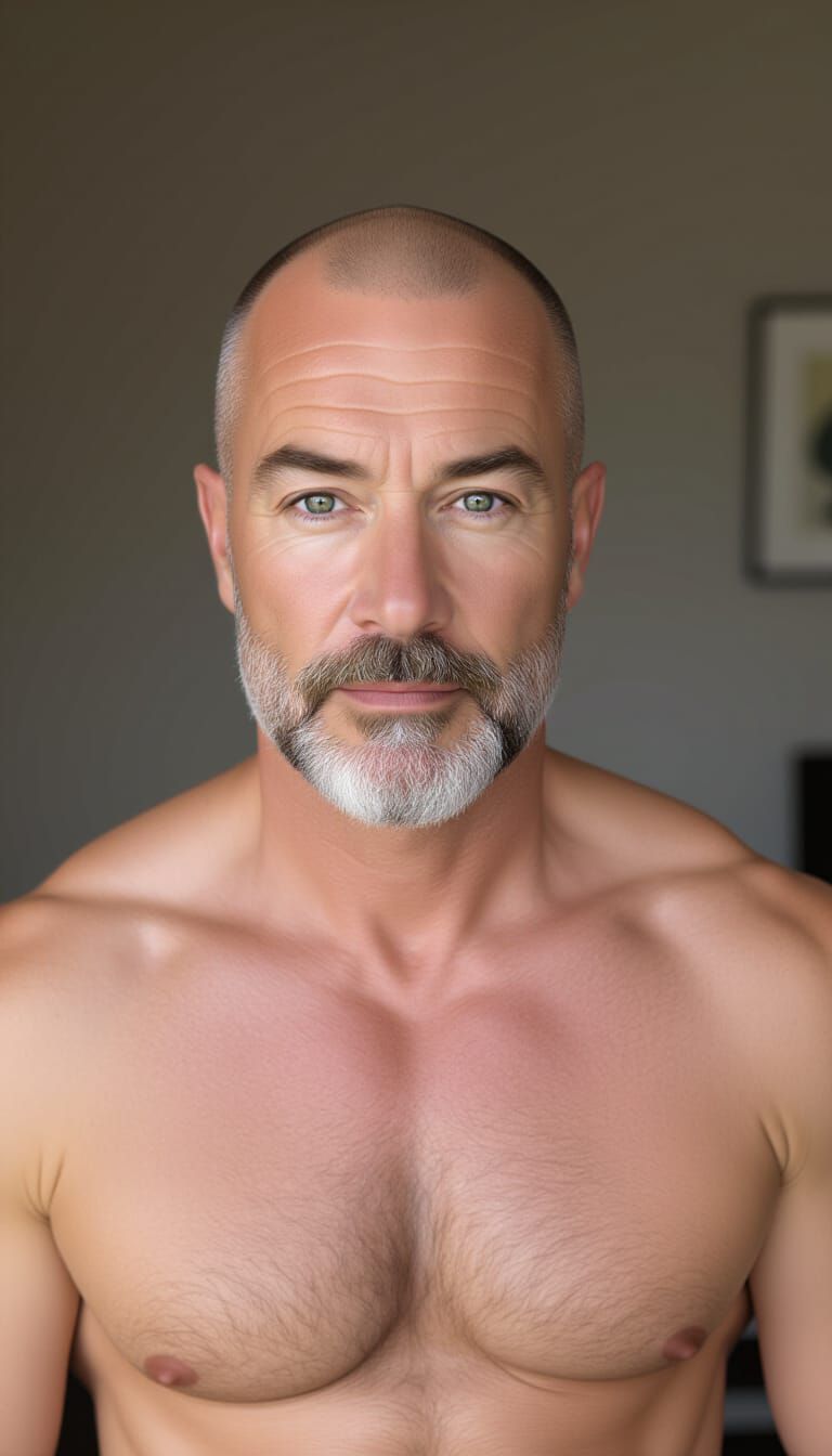 Handsome Polish Masseur with Buzzcut and Hairy Chest