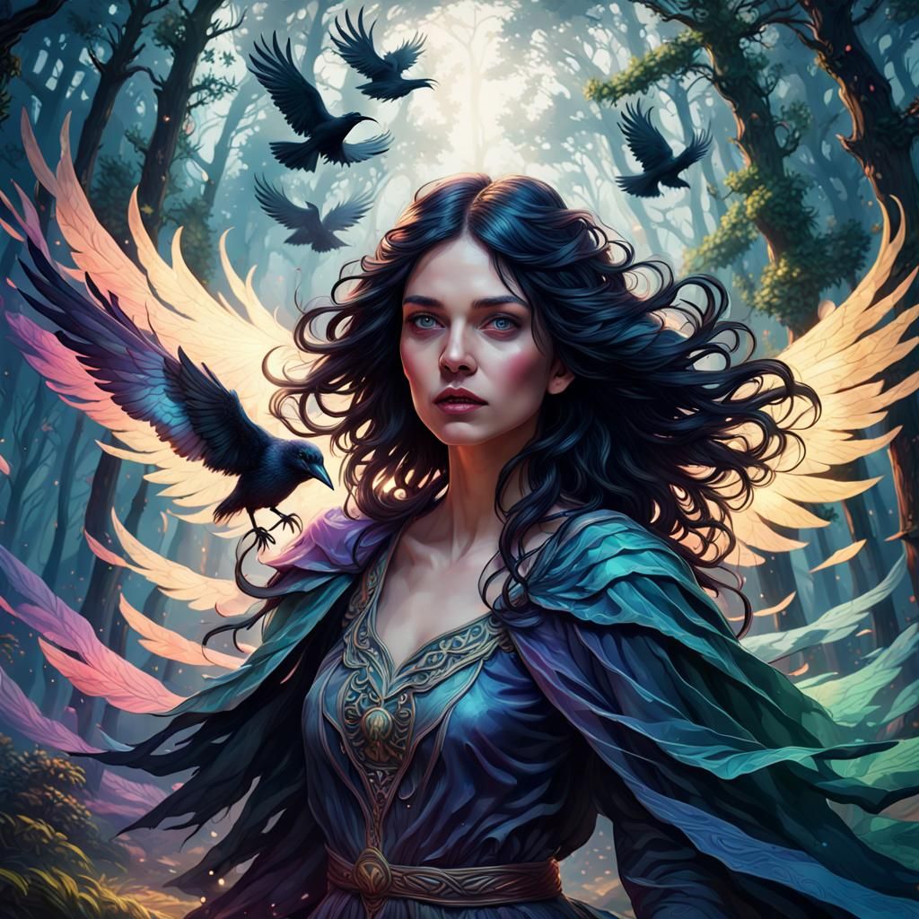 Enchantress Spreads Magic Over Mystical Forest