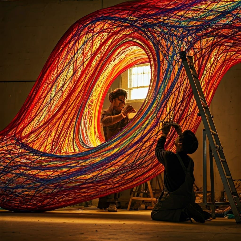 Yarn sculpture