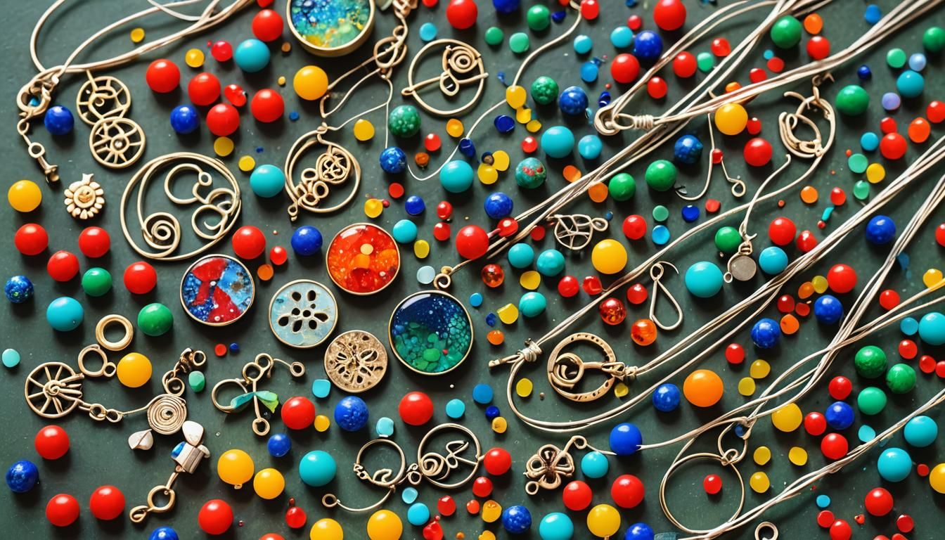 DIY Jewelry Kit in Abstract Expressionist Style