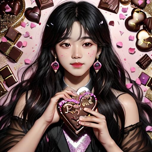 Satirical Valentine's Day Celebration with Glitter