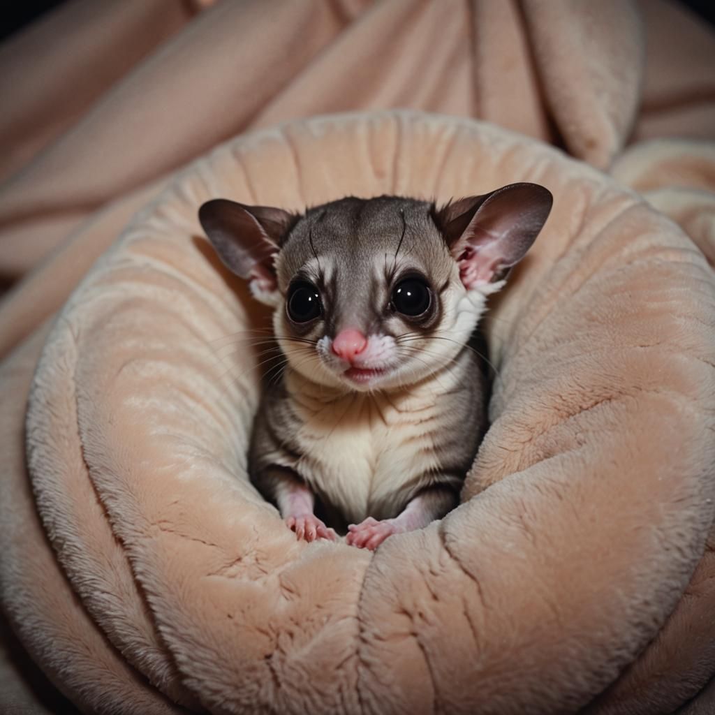 Sugar Glider Portrait in Cinematic Style