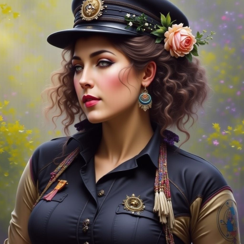 Female Police Officer on Duty