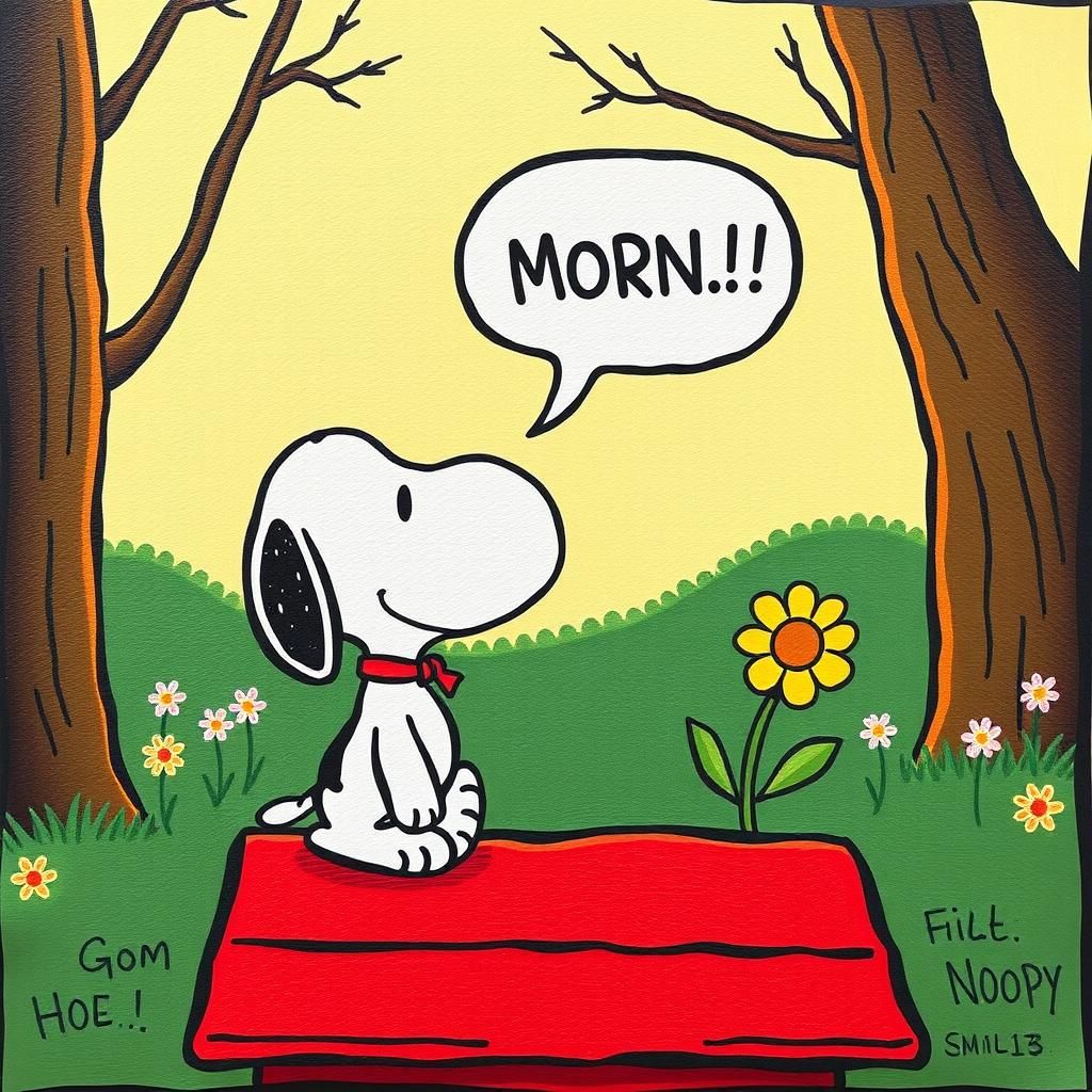 Snoopy Says Good Morning