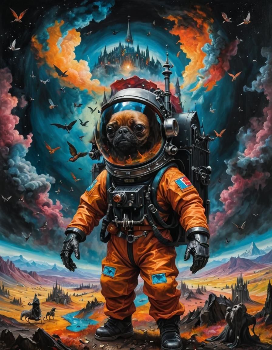 Gothic Cathedral Inspired by Bosch and El Greco