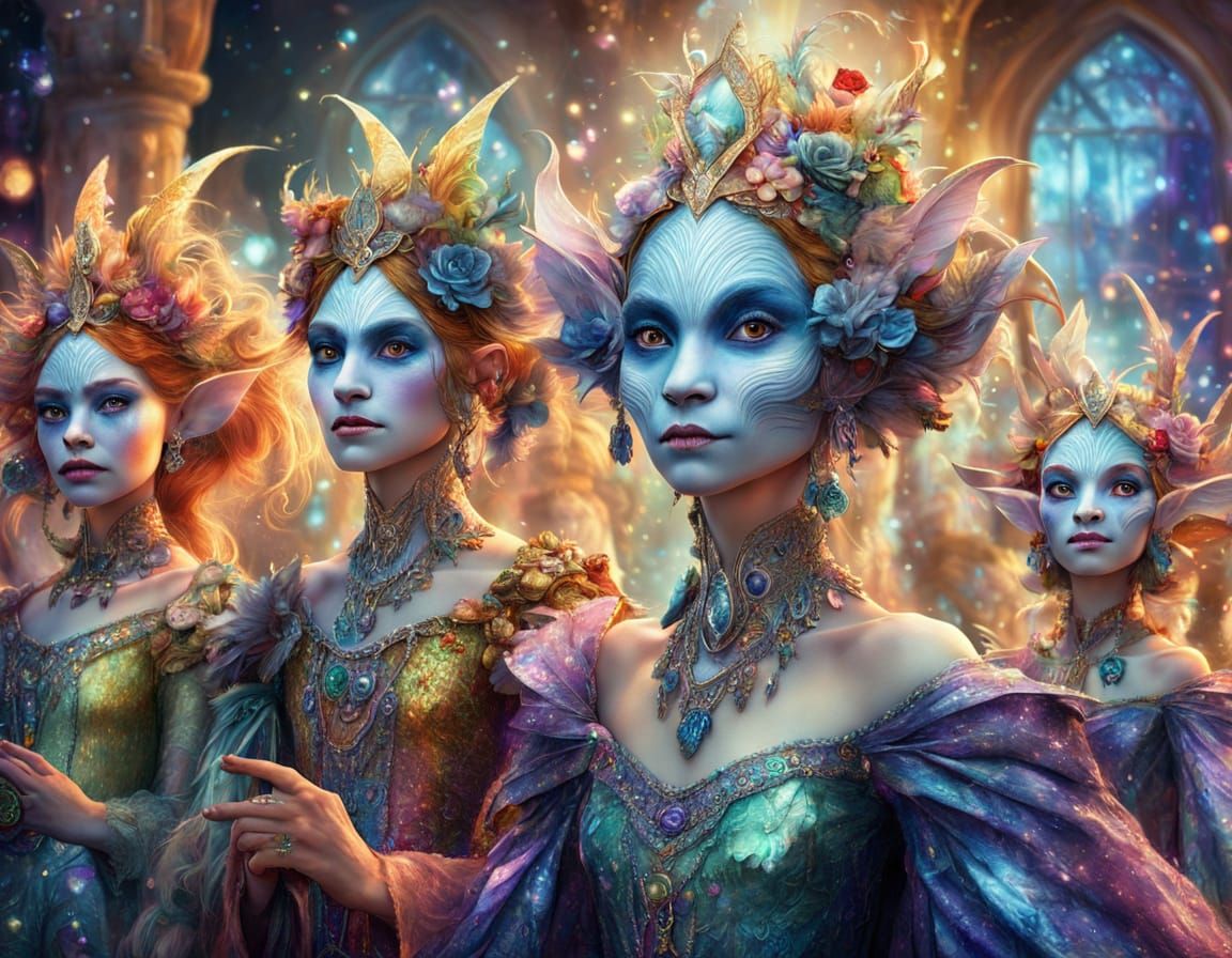 Mythical Trolls in Enchanted Ball Gowns