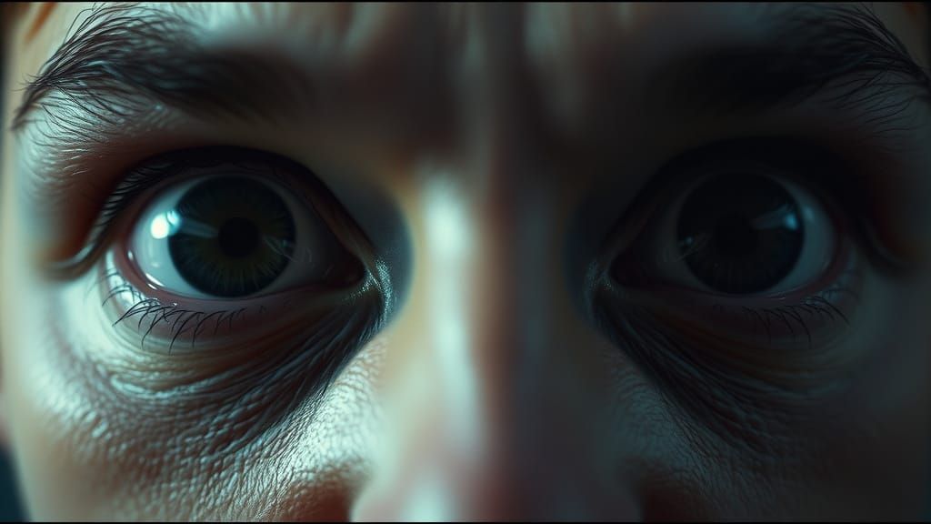 Astonished Eyes in Cinematic Lighting