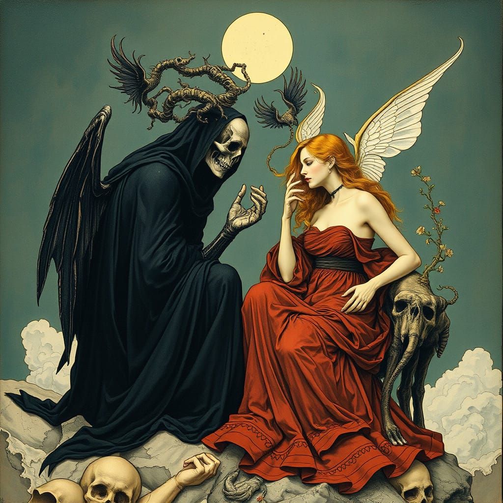 Death in Whispered Conversation with Life in a Whimsical Fai...