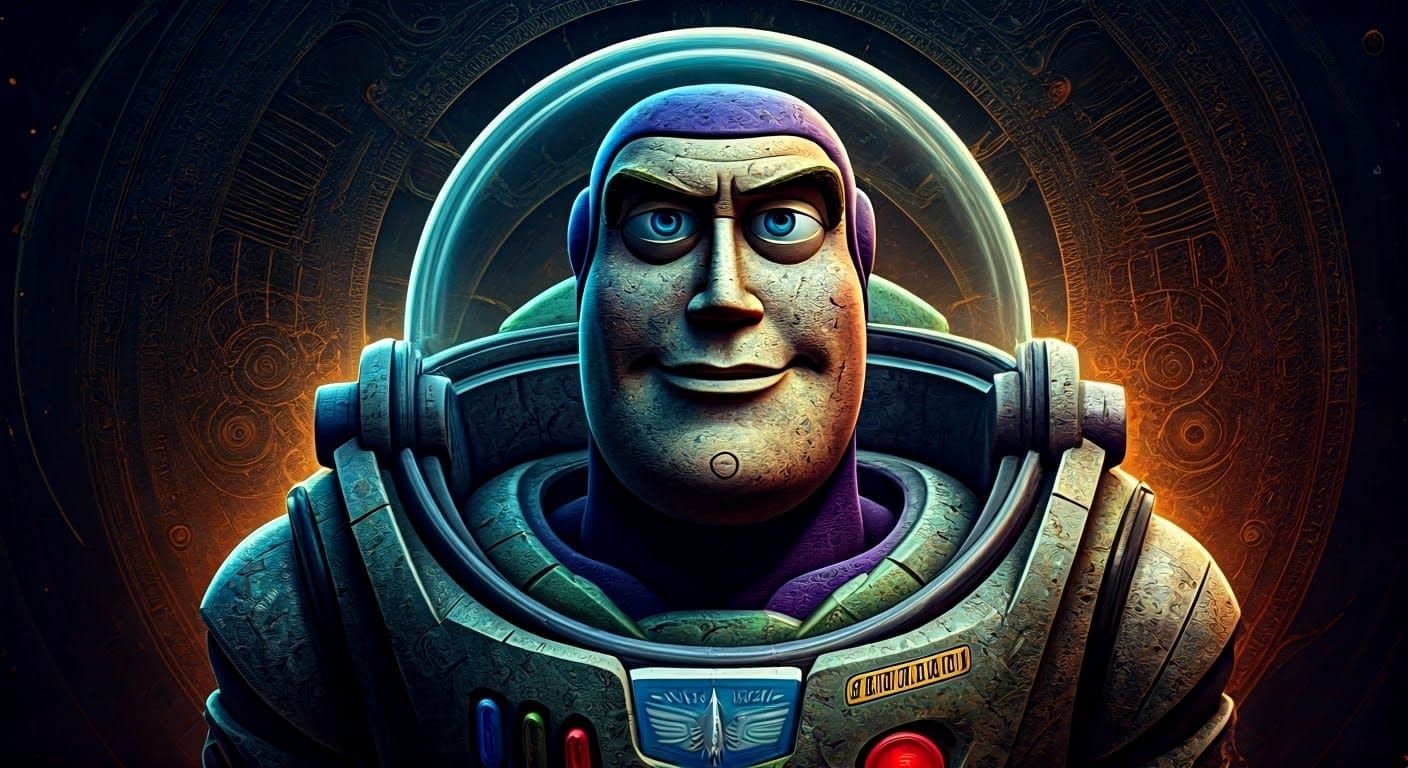 Galactic Space Ranger Bust in Vibrant, Fantastical Detail