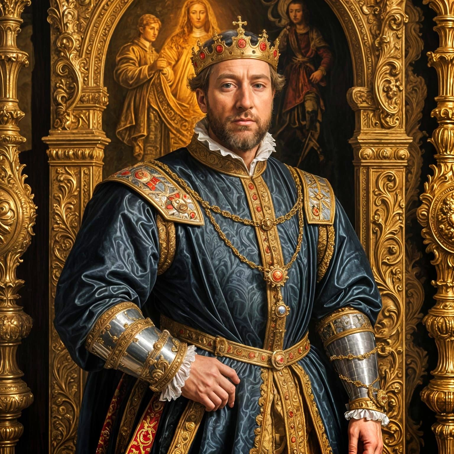 King Henry VIII in Regal Attire