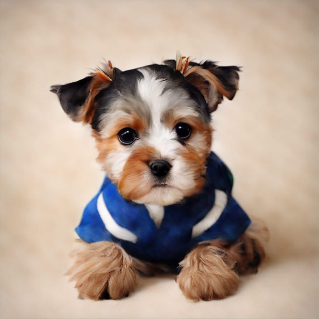 Super-Cute Terrier Puppy Portrait