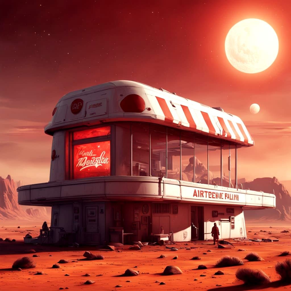 Wendy's Burger Joint on Mars: A Sci-Fi Vision
