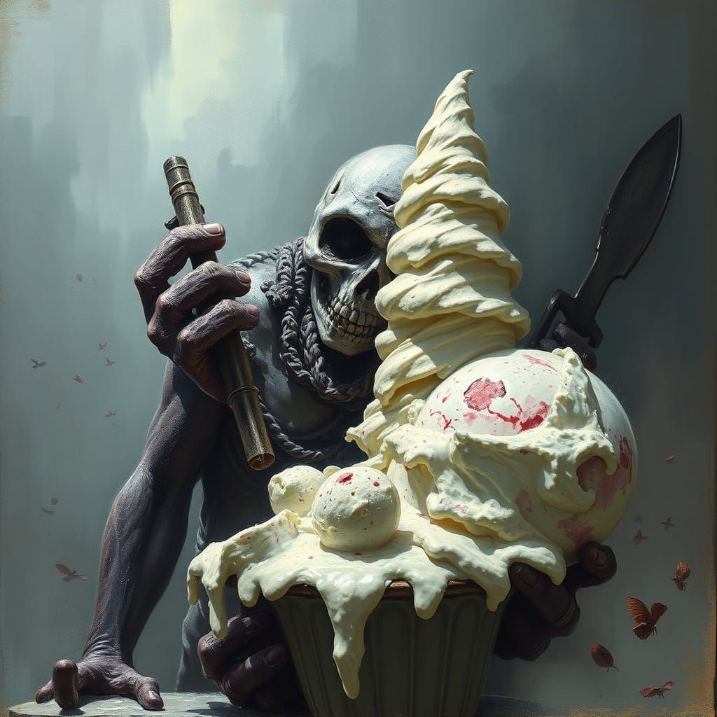 Horrific Ice Cream: A Dark Engraving