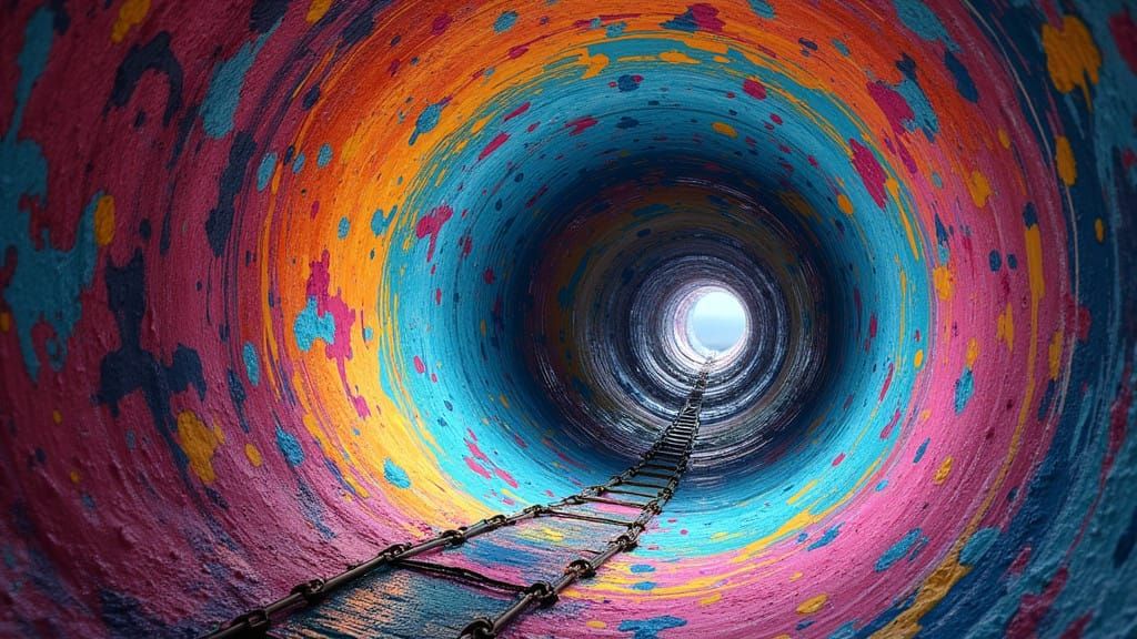 Timeless Tunnel in Cosmic Colors