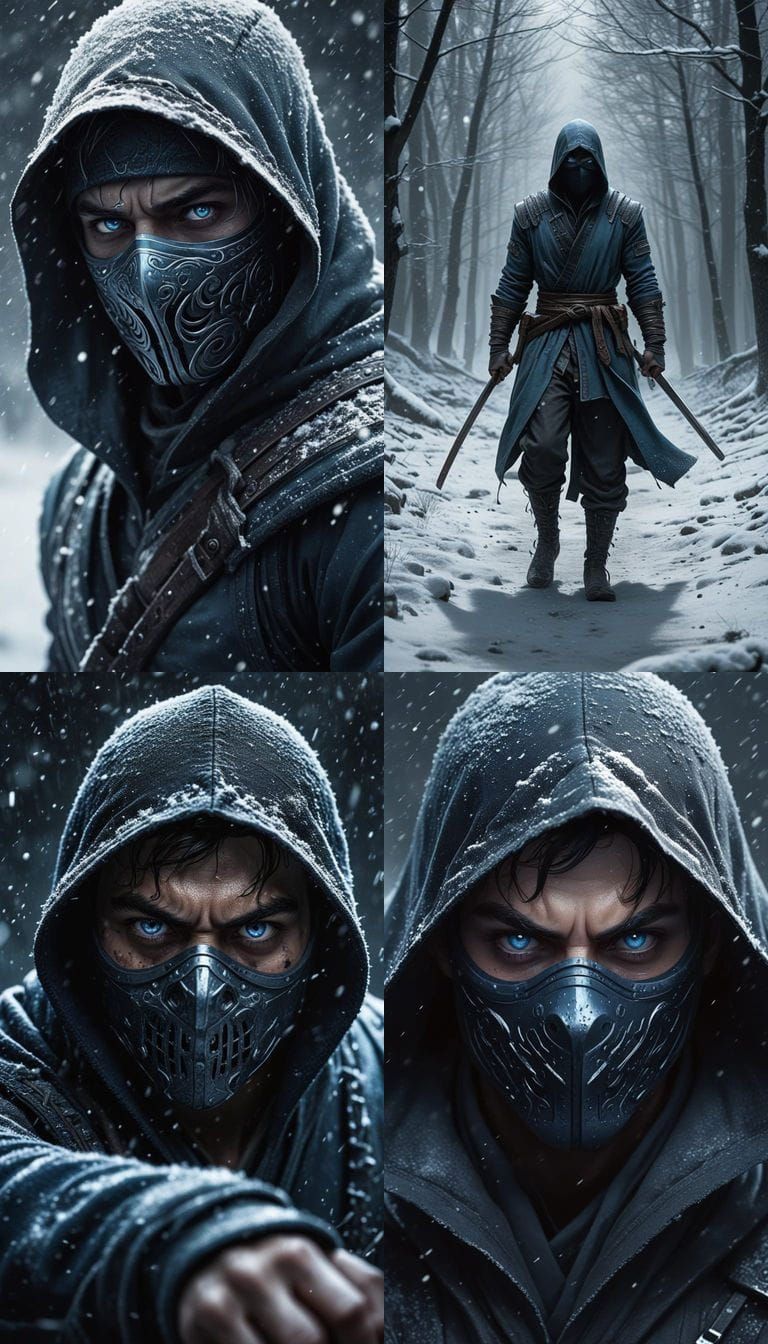 Ninja in Midnight Snowfall, Inspired by Mortal Kombat