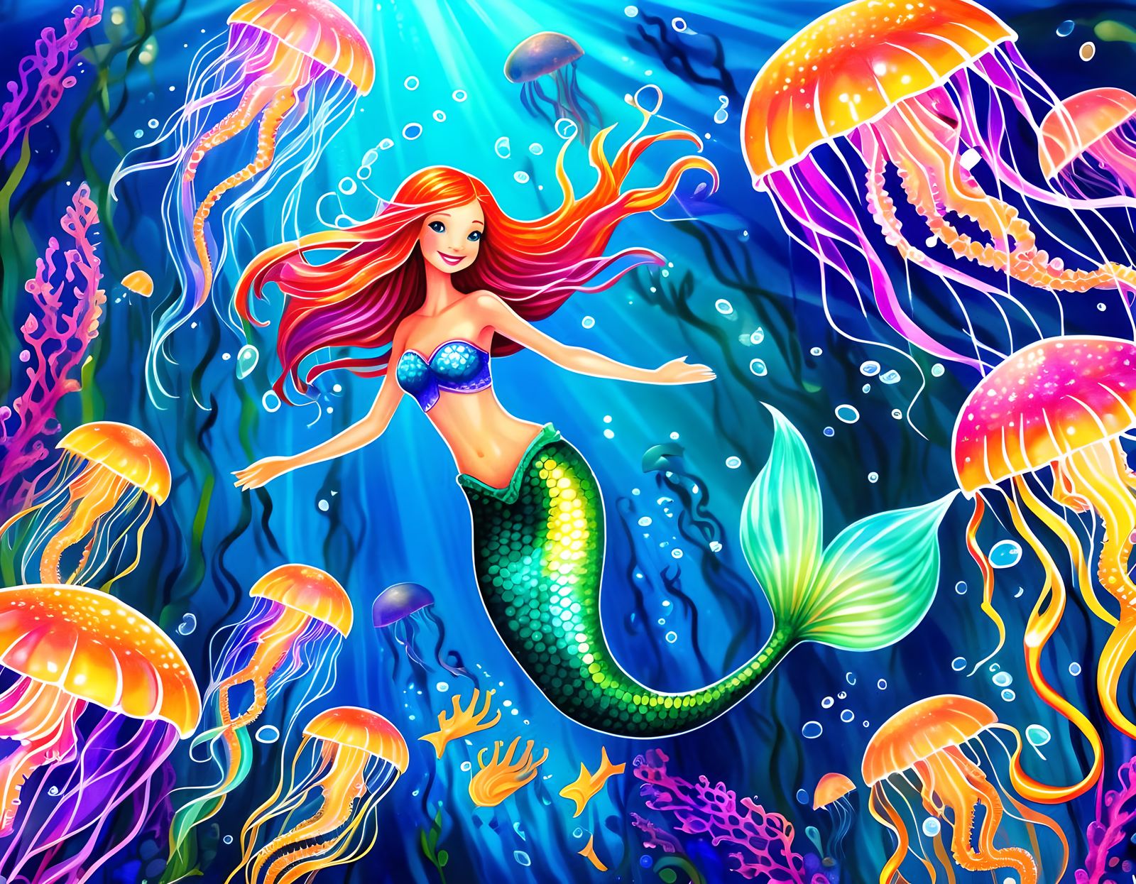 A mischievous mermaid