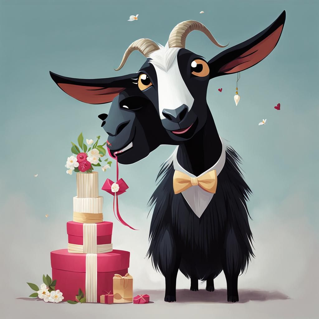 Black Goat's Wedding Feast: Digital Illustration