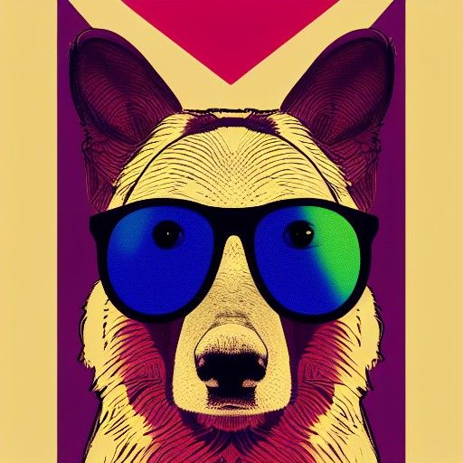 Australian Animals Wearing Sunglasses in Pop Art Style