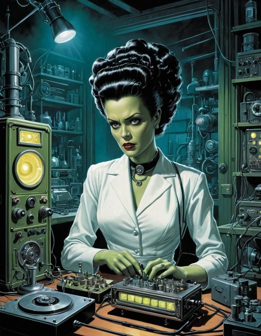 Bride of Frankenstein's Lab: Retrofuturistic Comic Art