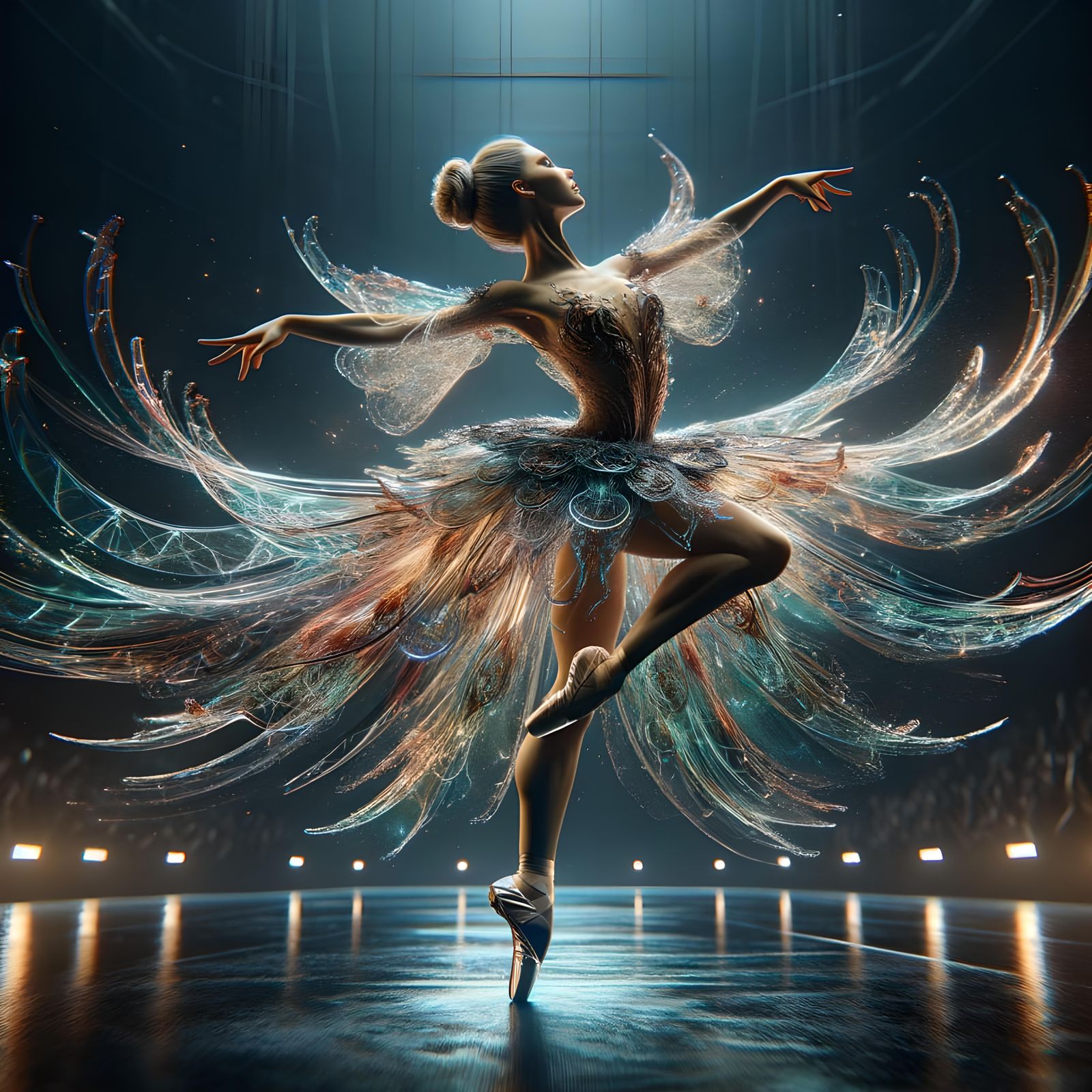 Ballerina in Glass Tutu: A Cinematic Ballet Performance
