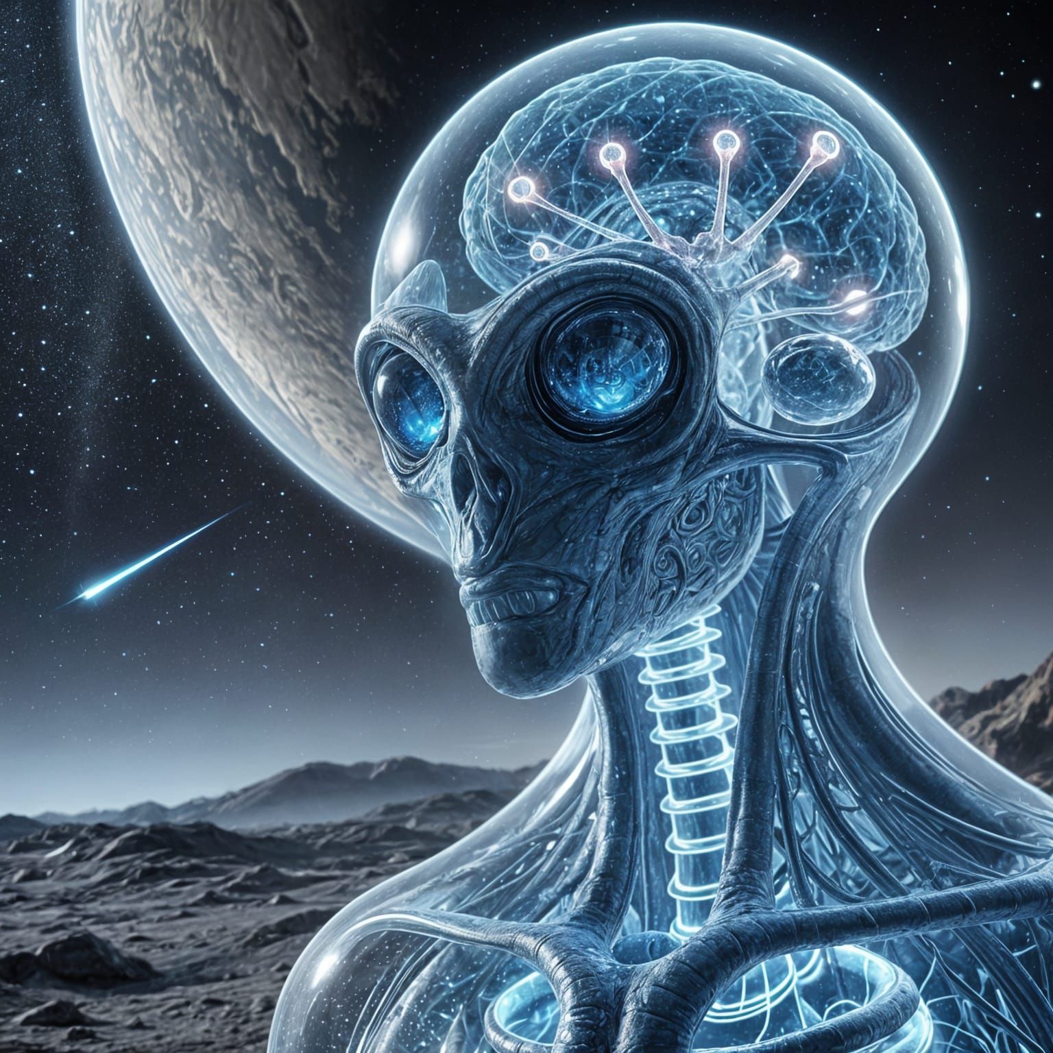 Glowing Alien Life Form Emerges on Distant Planet