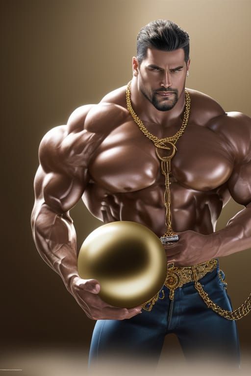 Man with Gold Ball Concept Art
