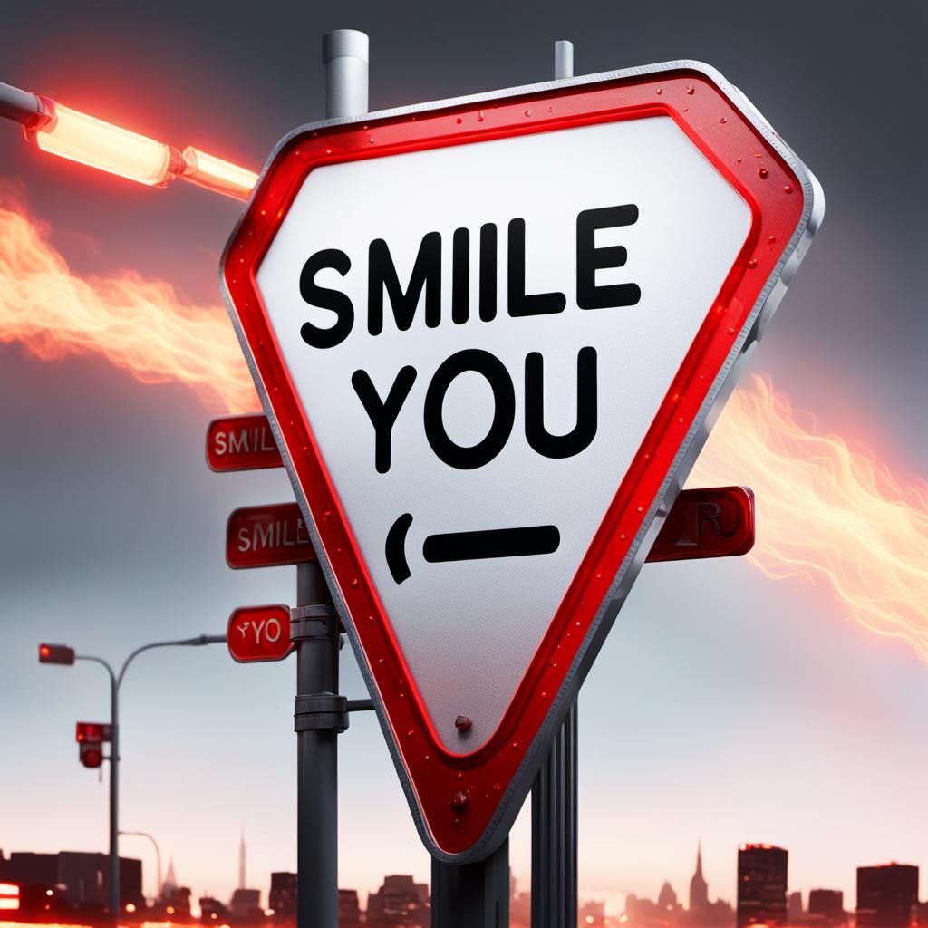 A Vertical pixar hyperdetailed  hyper-realistic Road Sign 8 ...
