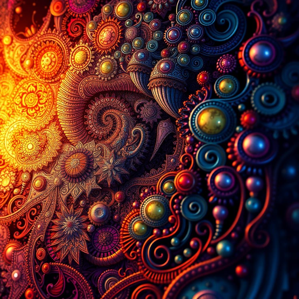 Abstract Surreal Art with Psychedelic Zentangles