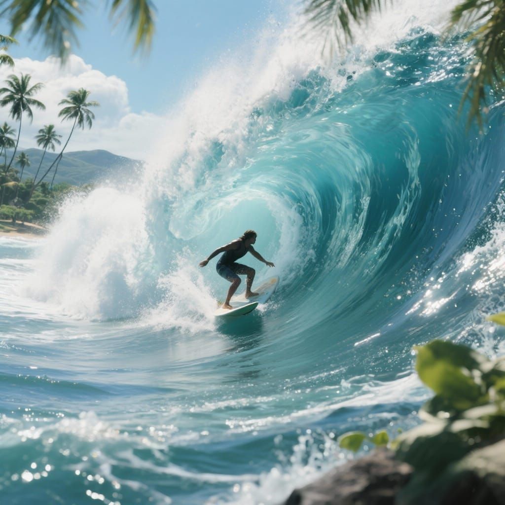 Surfing @ Banzai Pipeline