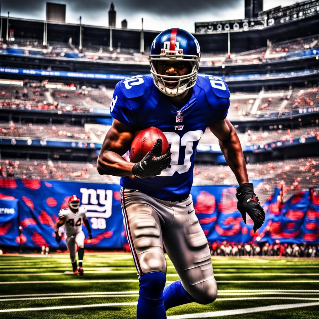 Hyperrealistic New York Football Giants in HDR