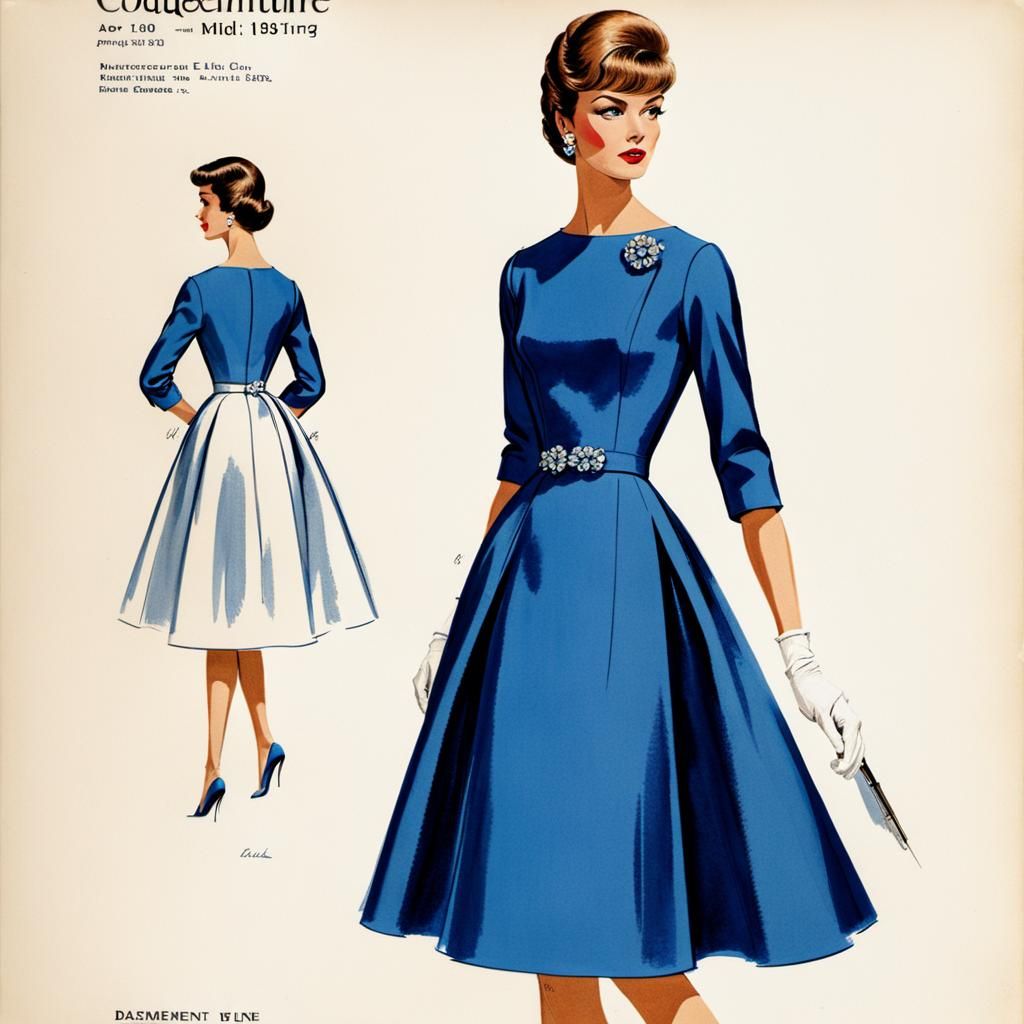 "Jeanne" Robe haute couture printemps-été 1963.