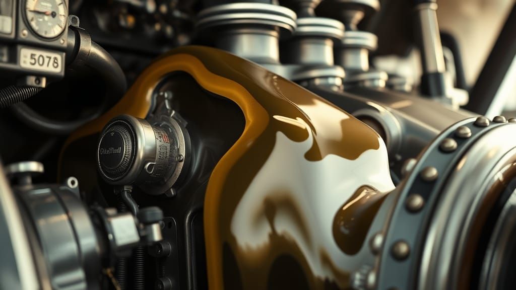 Vintage Engine Bathed in Sepia Hues