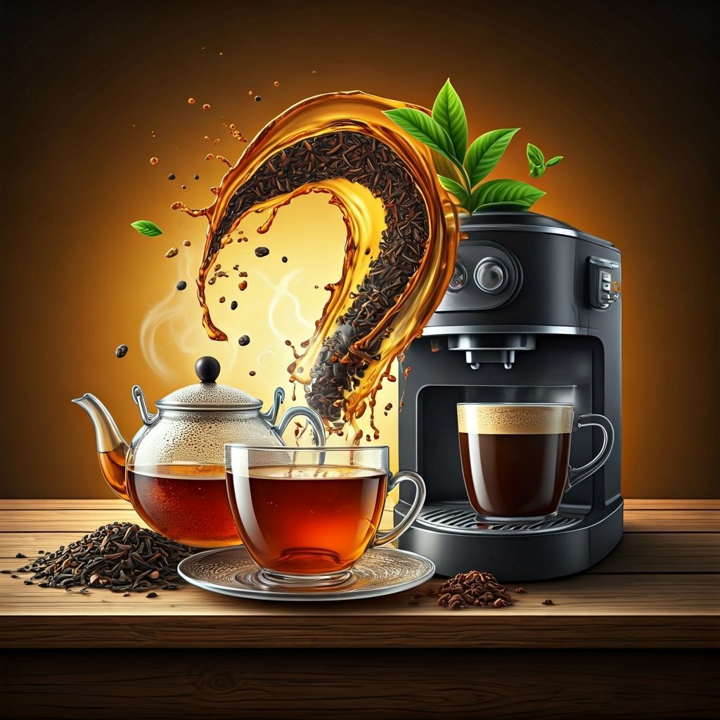 Hyperrealistic Tea and Coffee Still Life